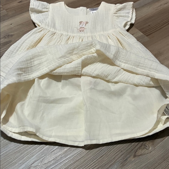 Disney Store Minnie Mouse Dress Bloomers Headband Set Cream 12-18 months NEW - Picture 8 of 10
